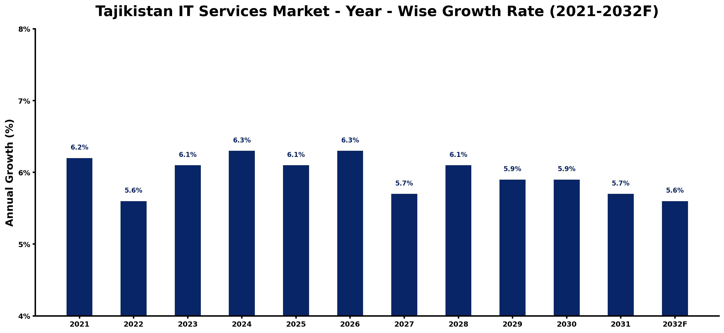 Tajikistan IT Services Market Year-wise Growth Rate and Key Drivers
