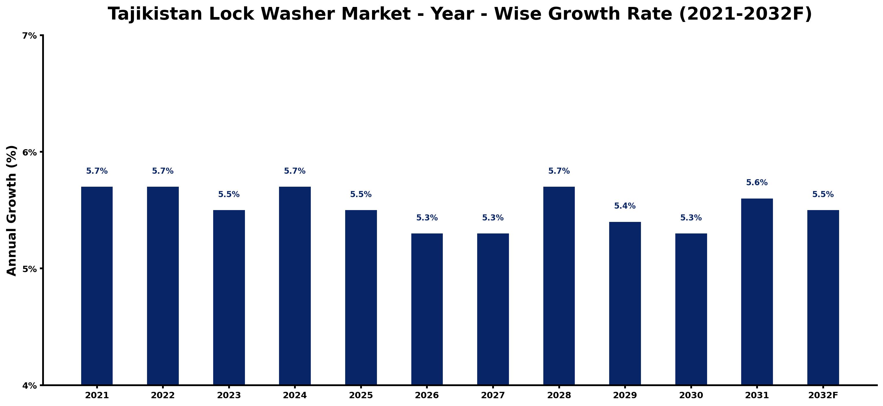 Tajikistan Lock Washer Market Year-wise Growth Rate and Key Drivers