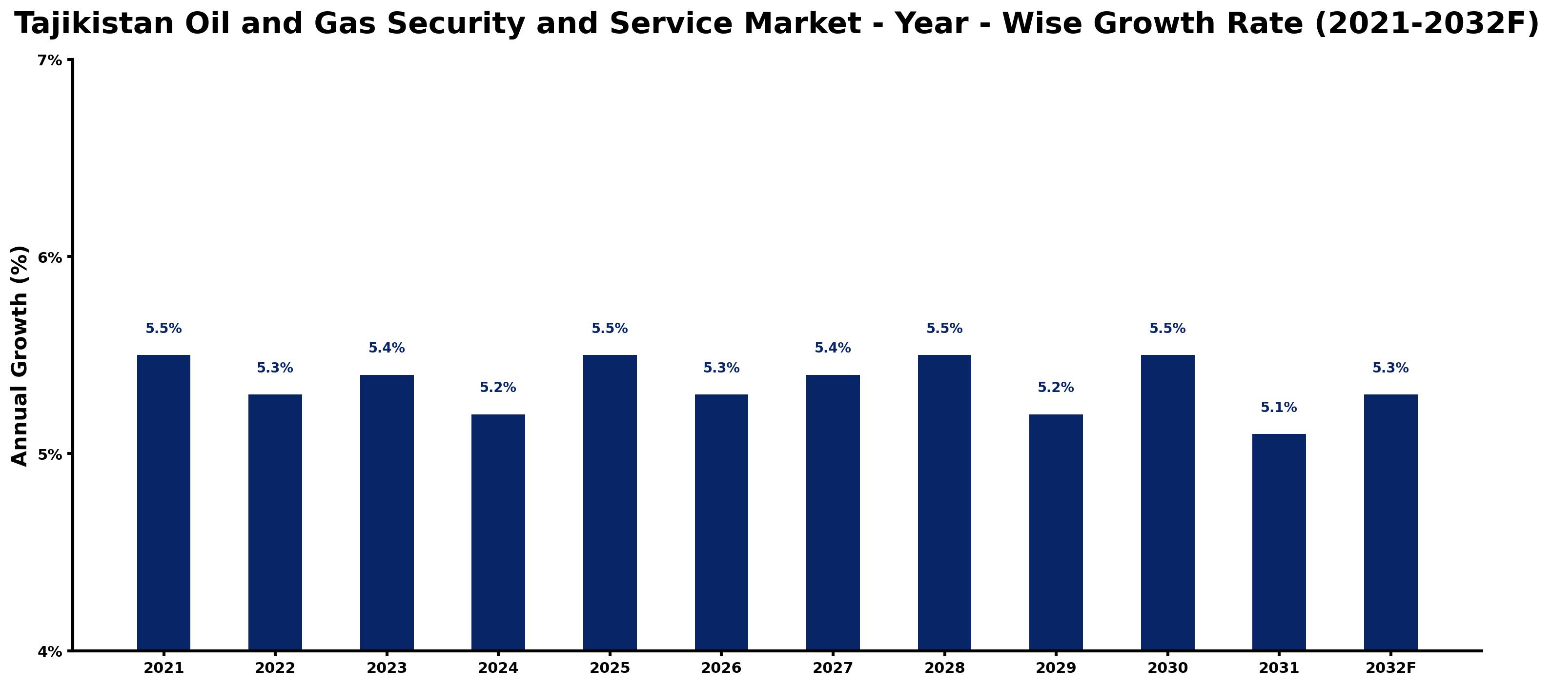 Tajikistan Oil and Gas Security and Service Market Year-wise Growth Rate and Key Drivers