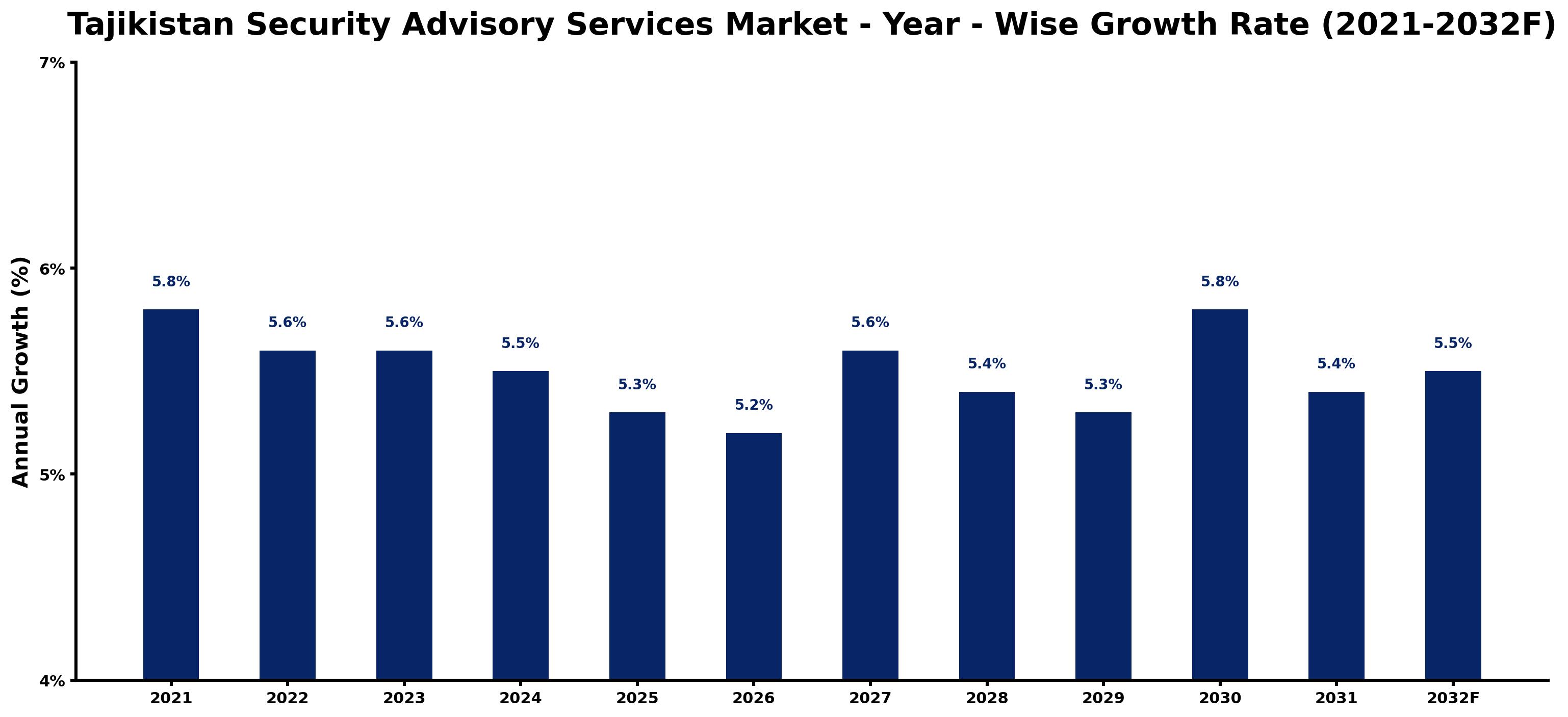 Tajikistan Security Advisory Services Market Year-wise Growth Rate and Key Drivers