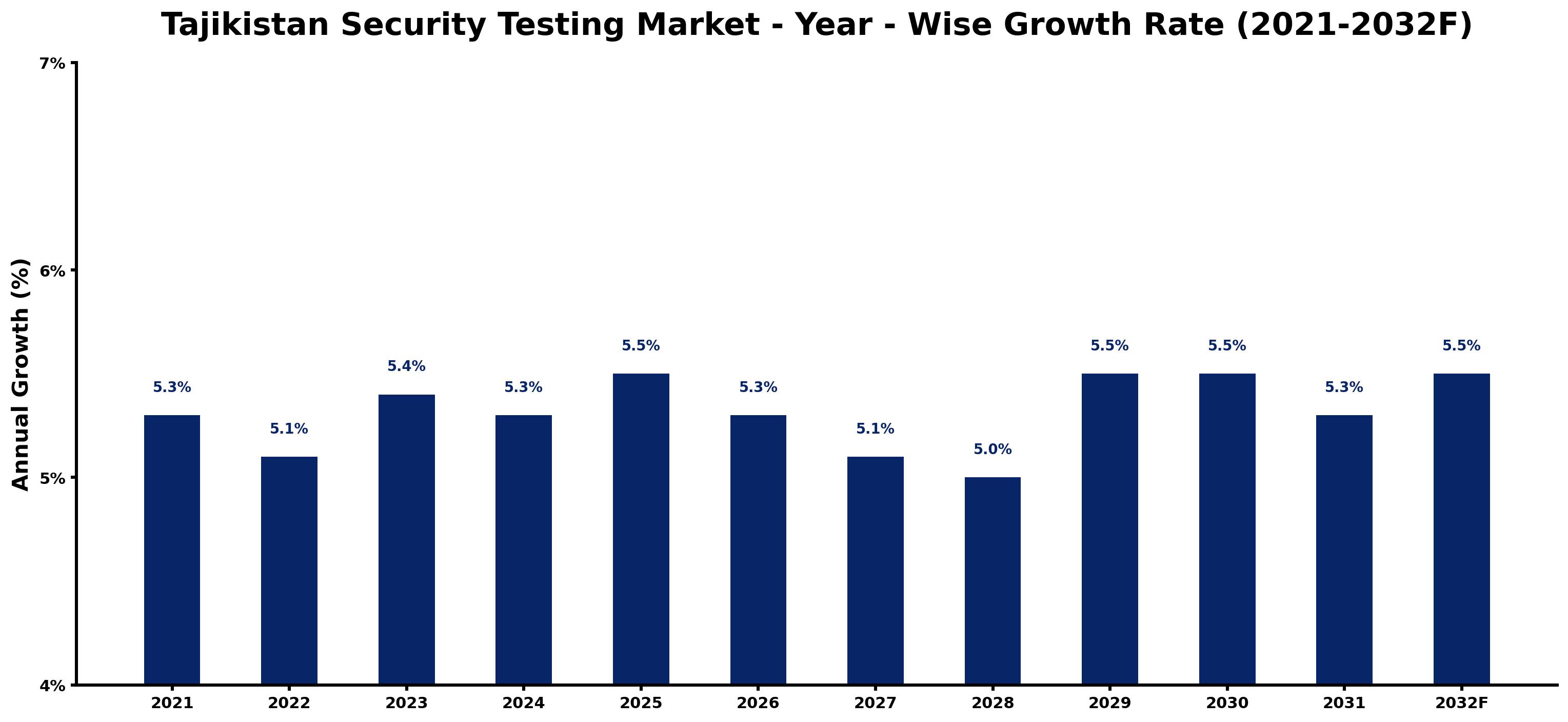 Tajikistan Security Testing Market Year-wise Growth Rate and Key Drivers