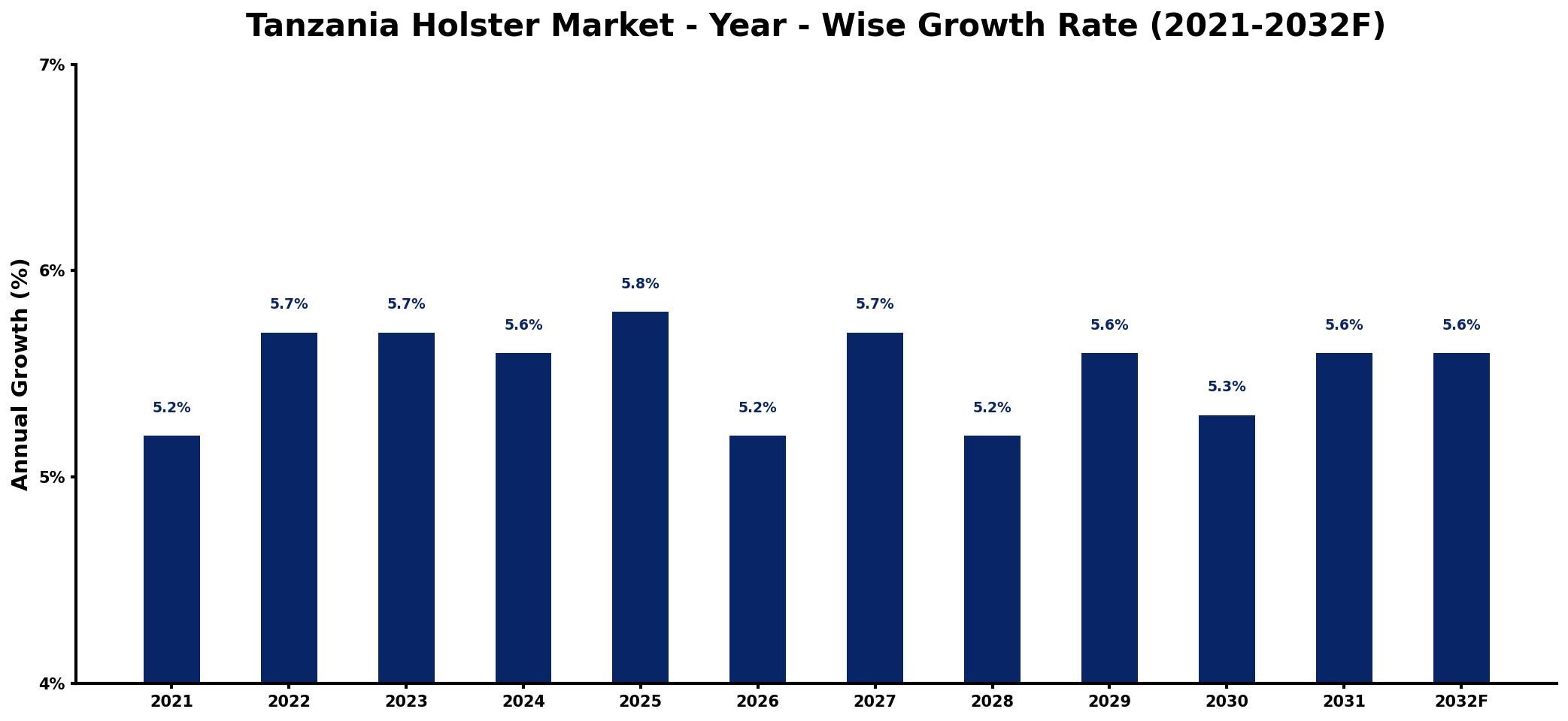 Tanzania Holster Market Year-wise Growth Rate and Key Drivers