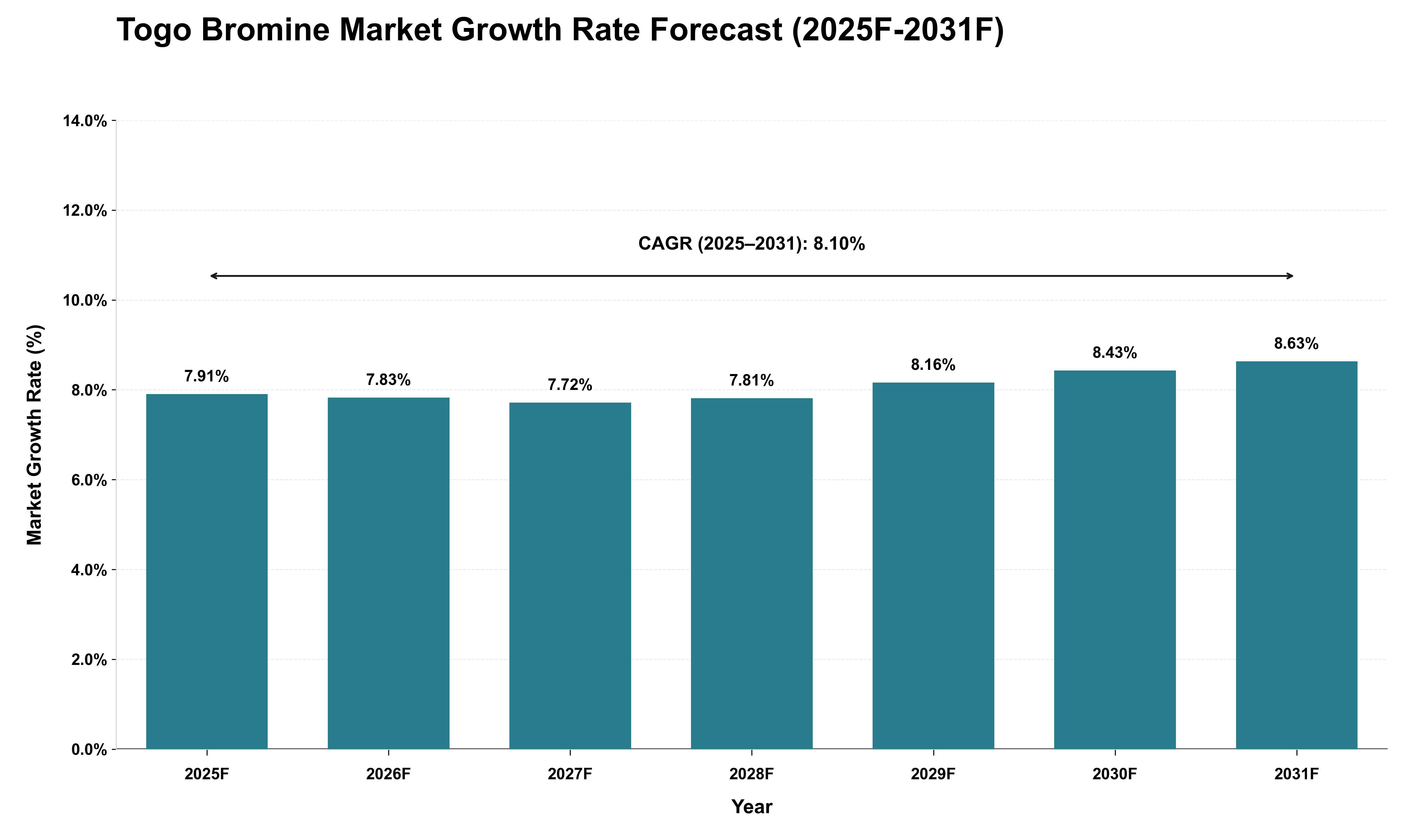 Togo Bromine Market Growth Rate Analysis (2025 - 2031)