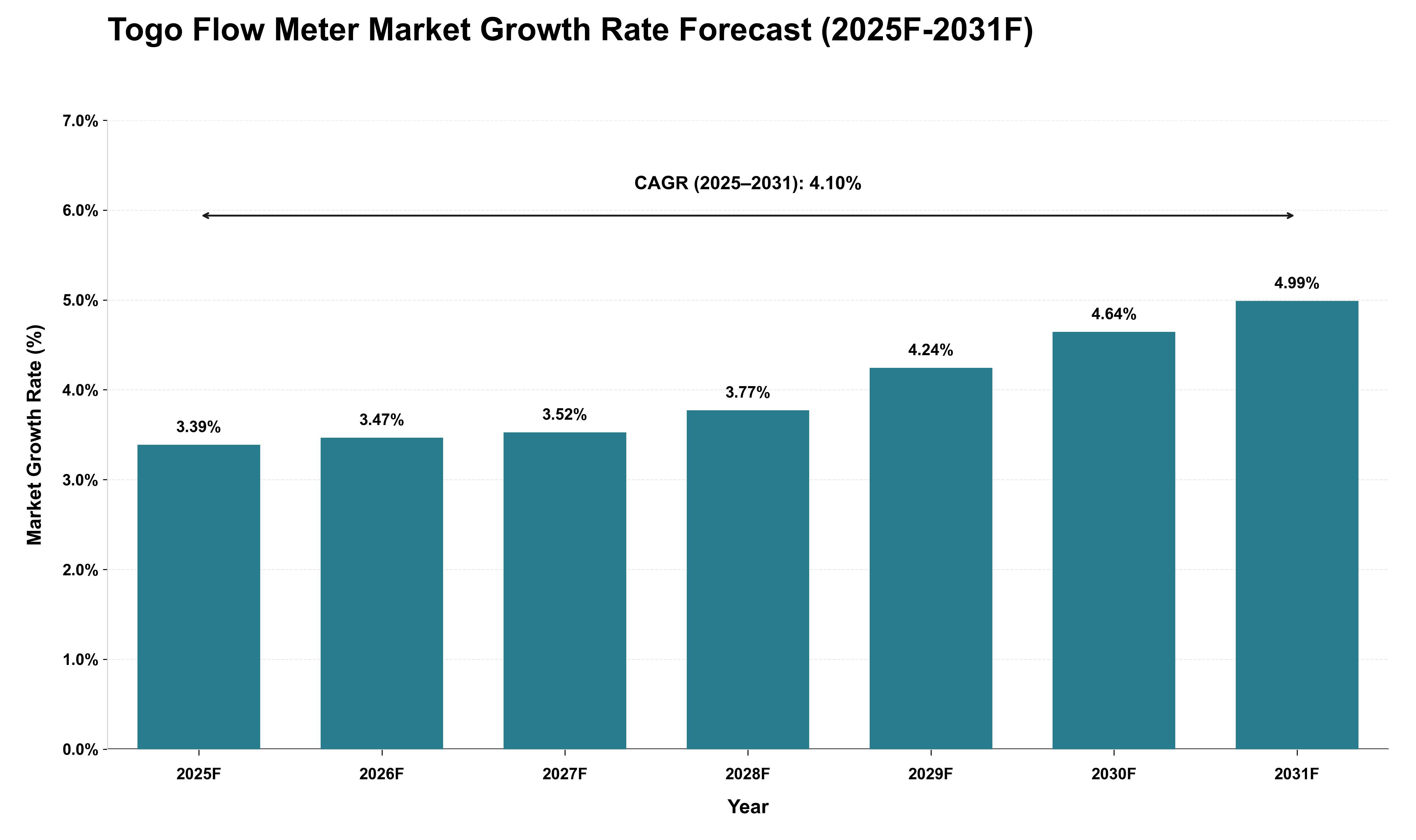 Togo Flow Meter Market Growth Rate Analysis (2025 - 2031)