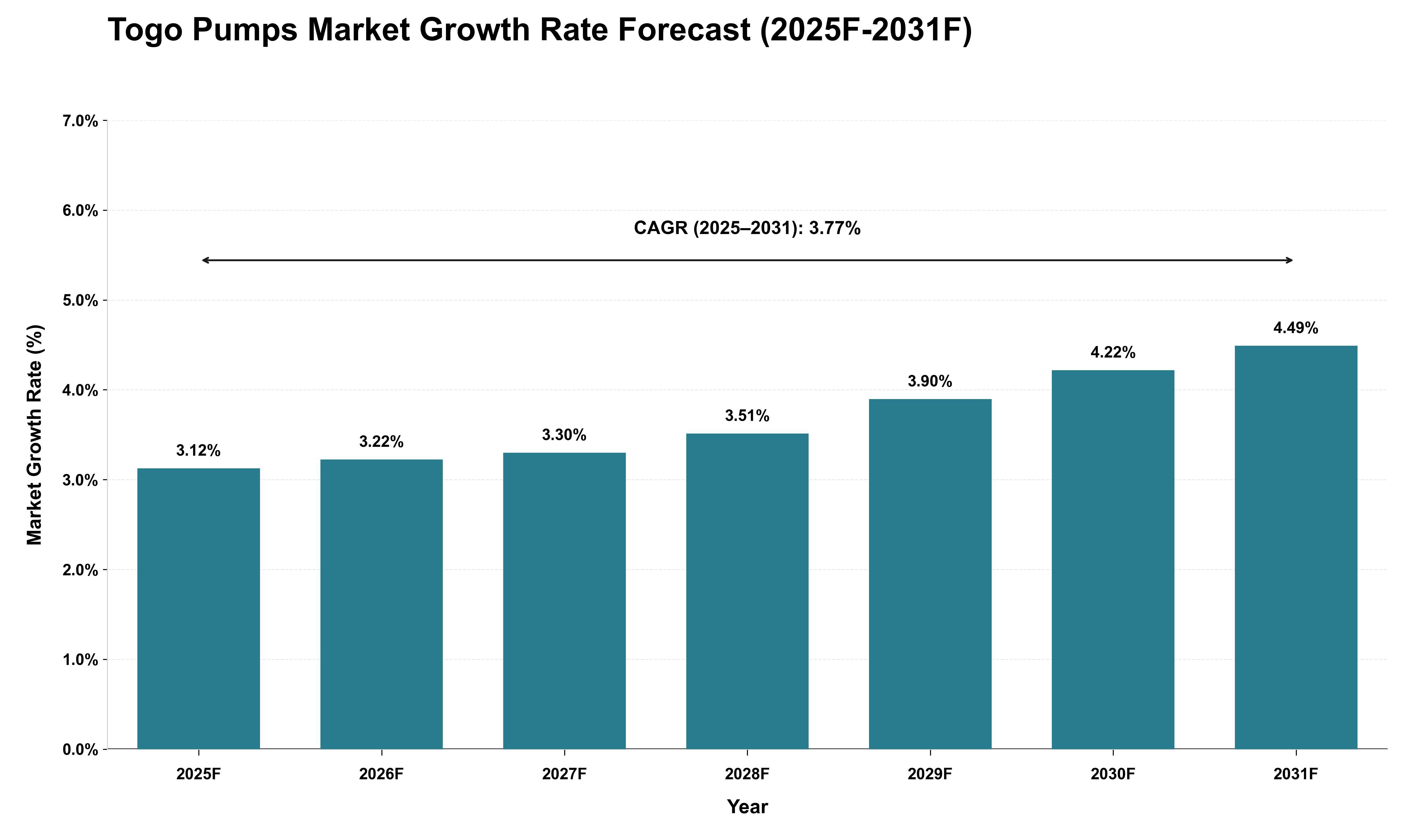 Togo Pumps Market Growth Rate Analysis (2025 - 2031)