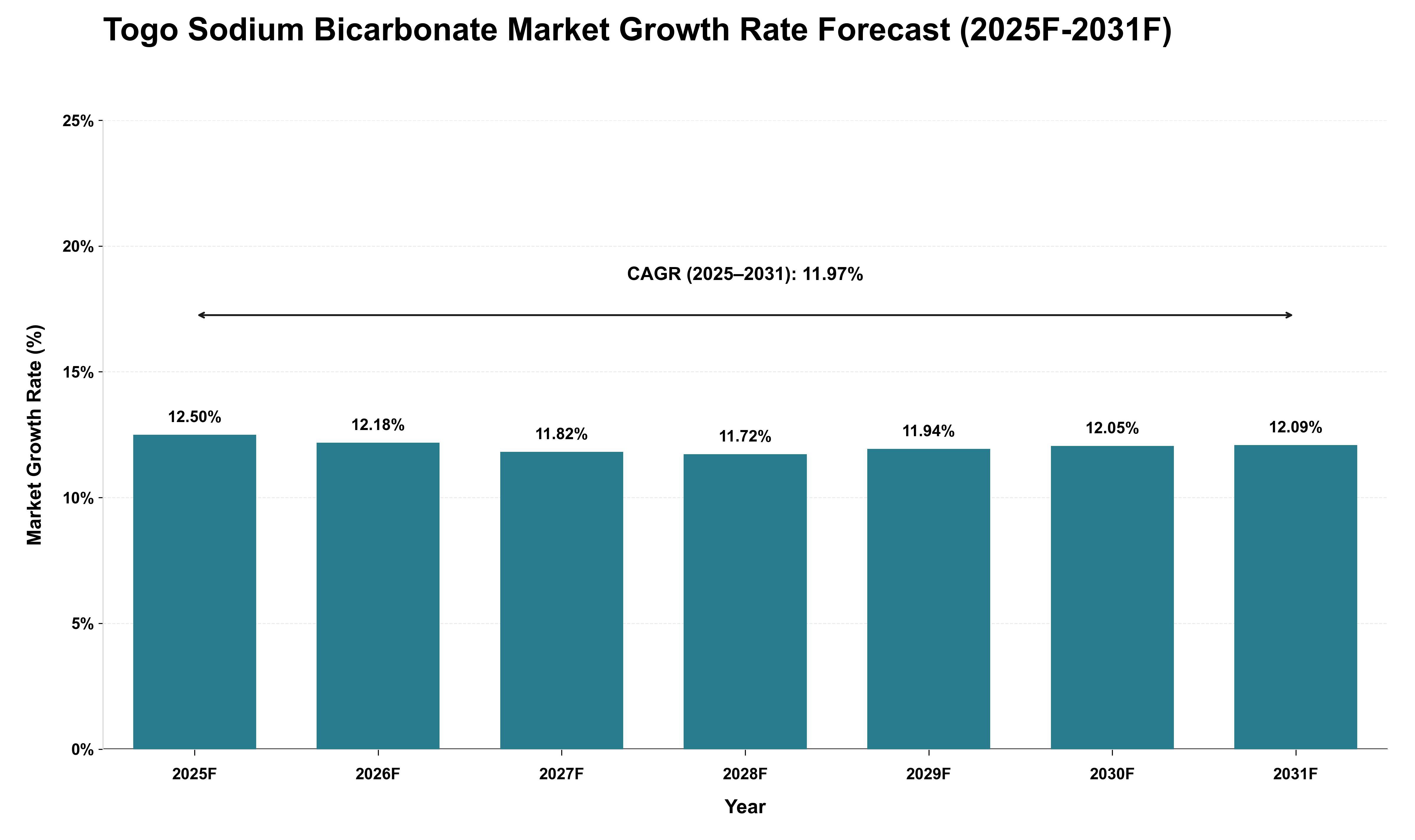 Togo Sodium Bicarbonate Market Growth Rate Analysis (2025 - 2031)
