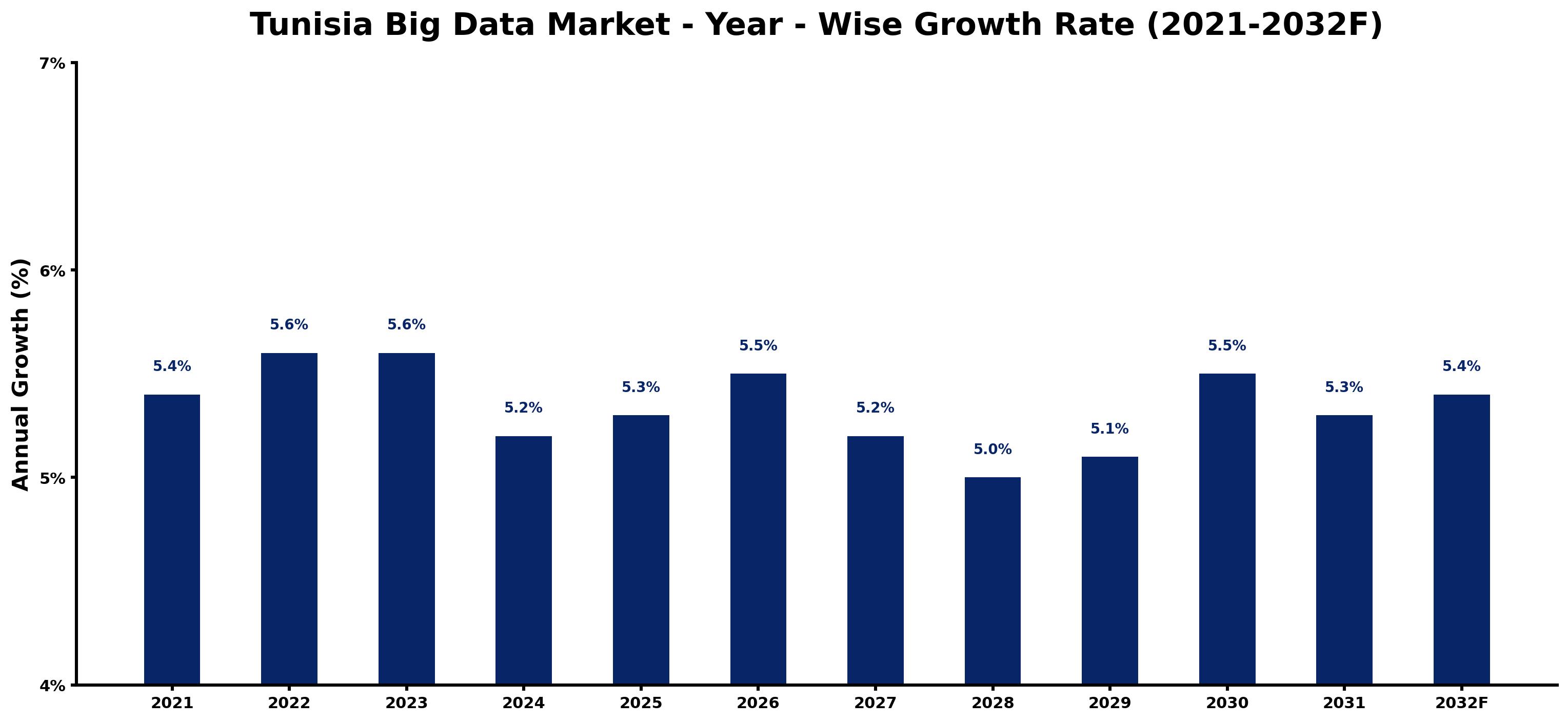 Tunisia Big Data Market Year-wise Growth Rate and Key Drivers