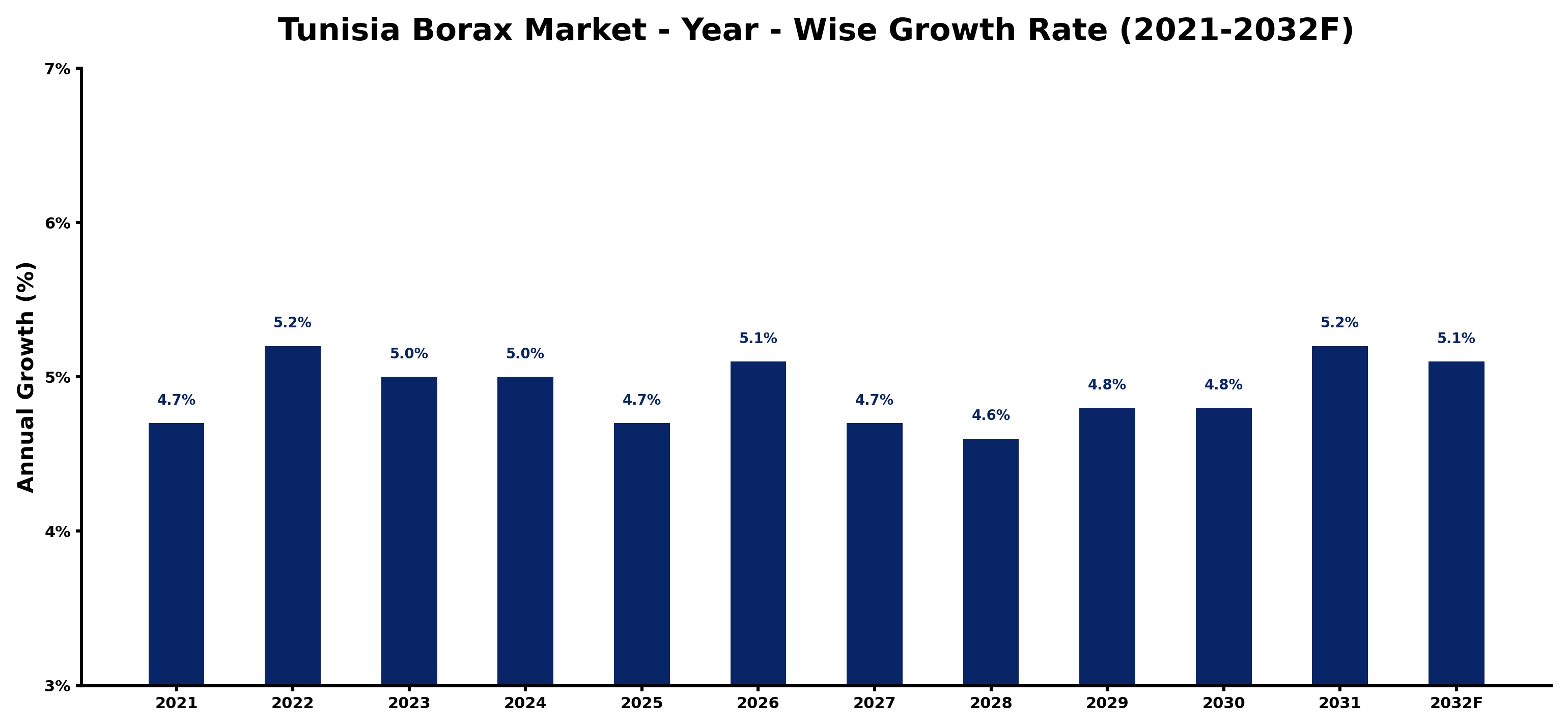 Tunisia Borax Market Year-wise Growth Rate and Key Drivers