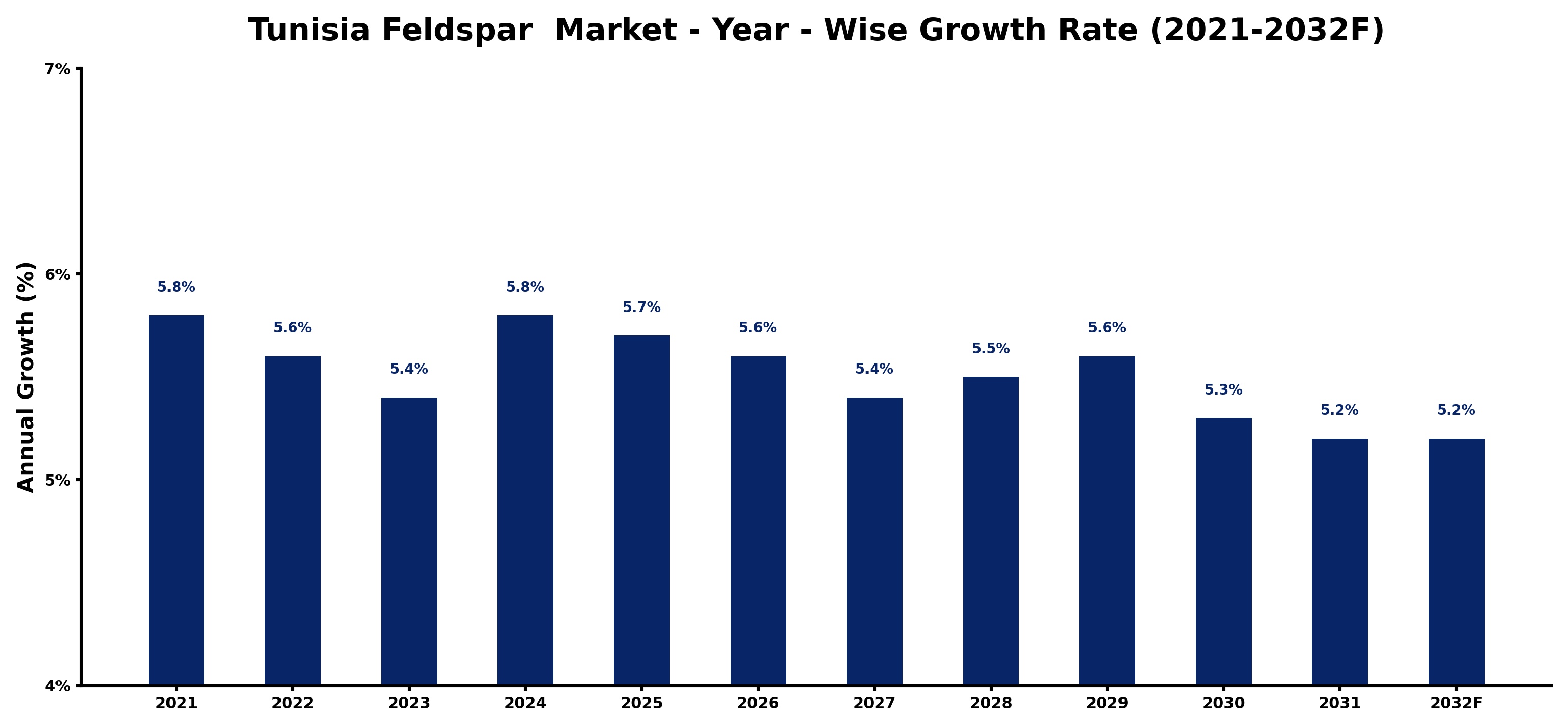 Tunisia Feldspar  Market Year-wise Growth Rate and Key Drivers