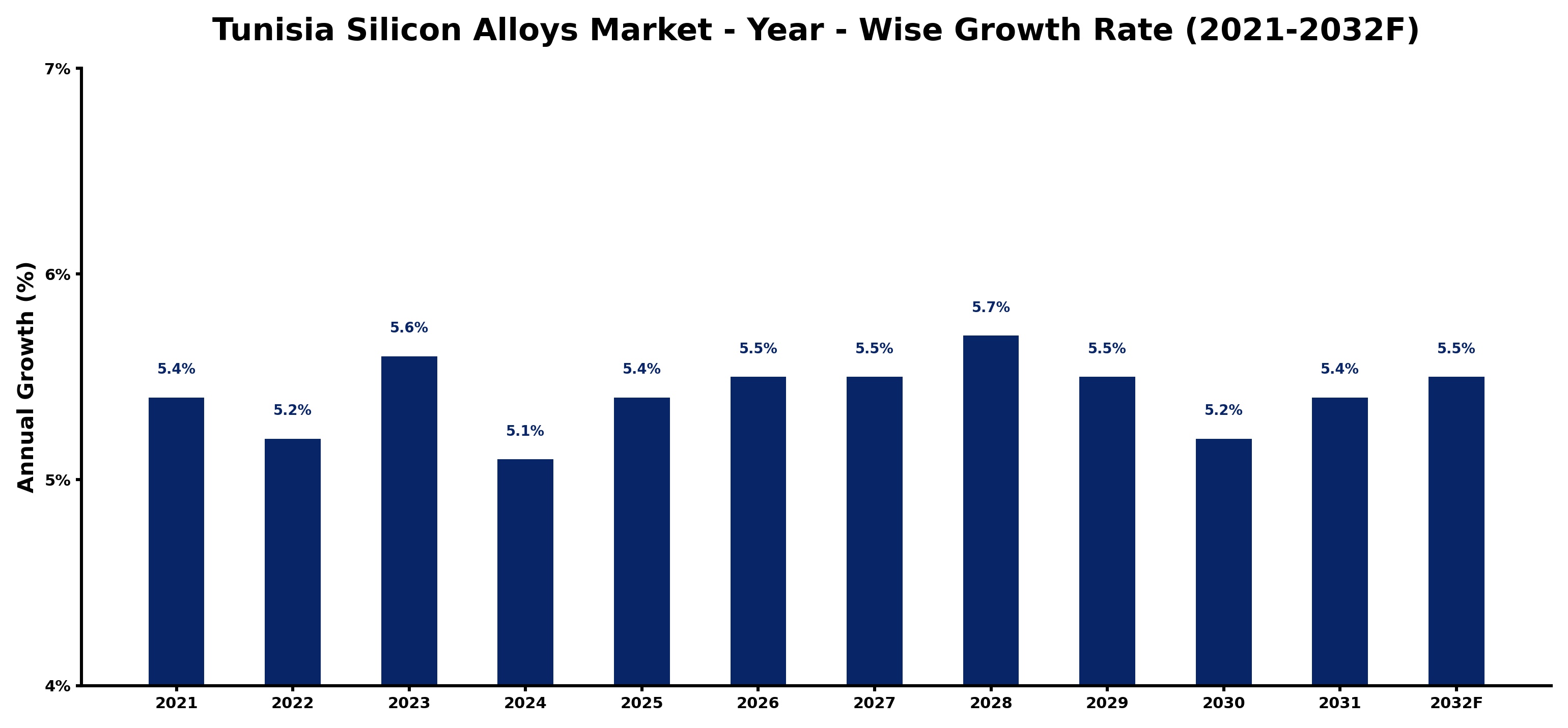 Tunisia Silicon Alloys Market Year-wise Growth Rate and Key Drivers