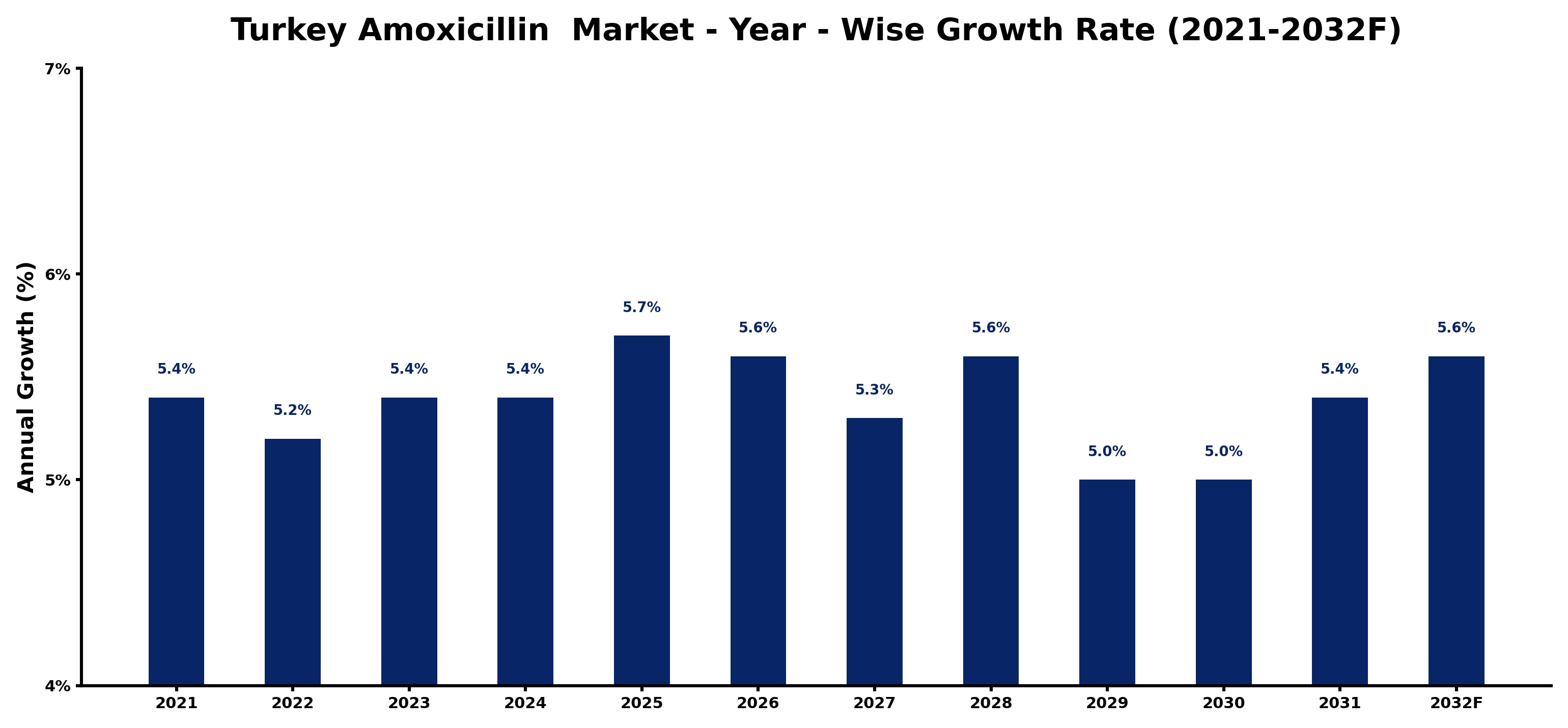 Turkey Amoxicillin Market Year-wise Growth Rate and Key Drivers