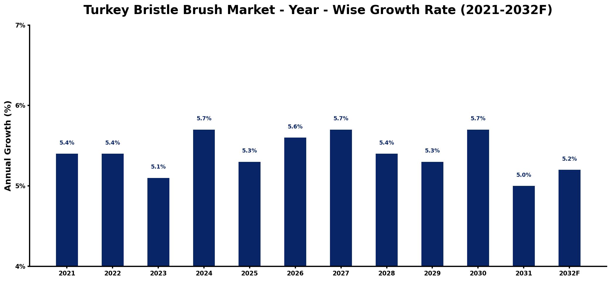 Turkey Bristle Brush Market Year-wise Growth Rate and Key Drivers
