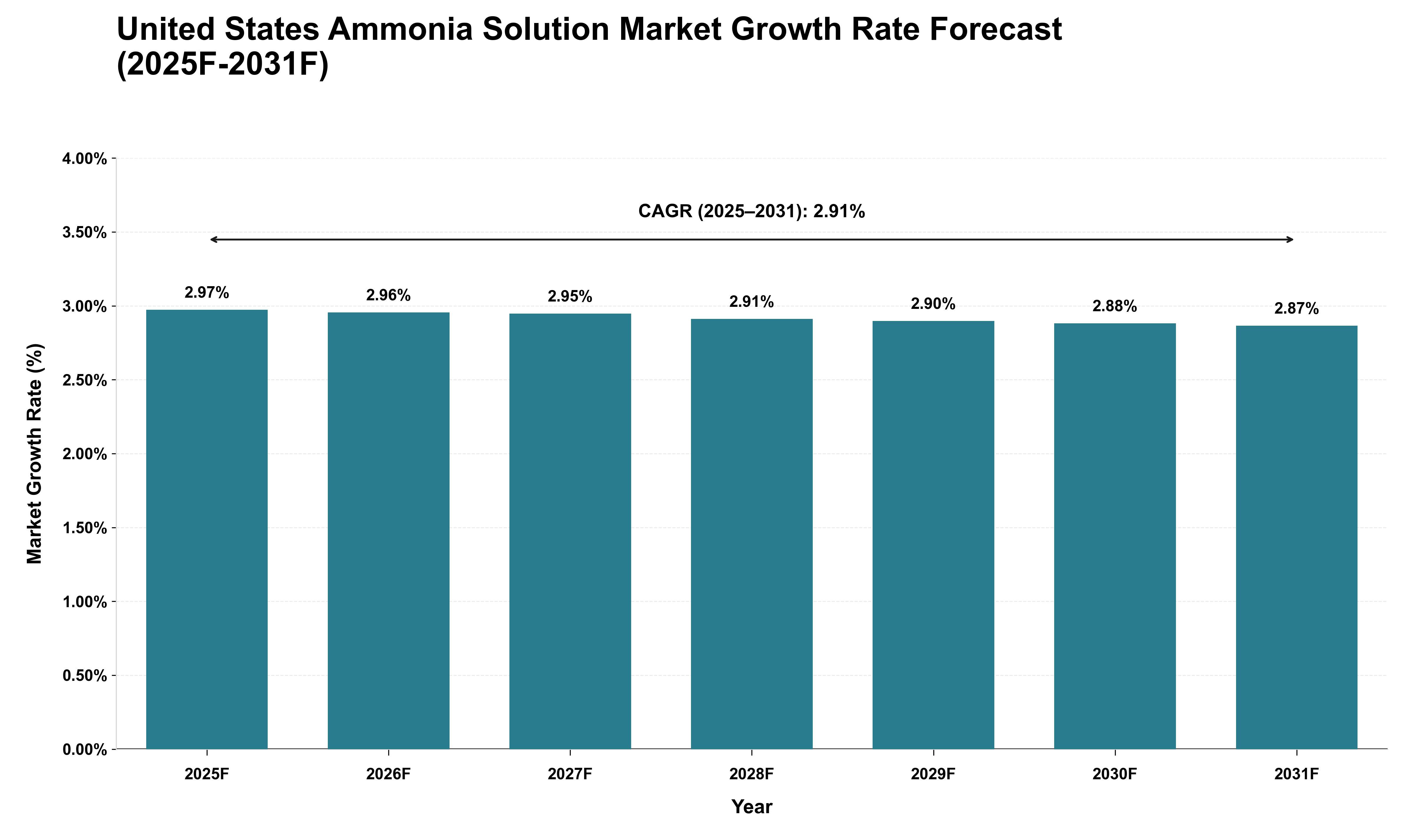 United States Ammonia Solution Market Growth Rate Analysis (2025 - 2031)