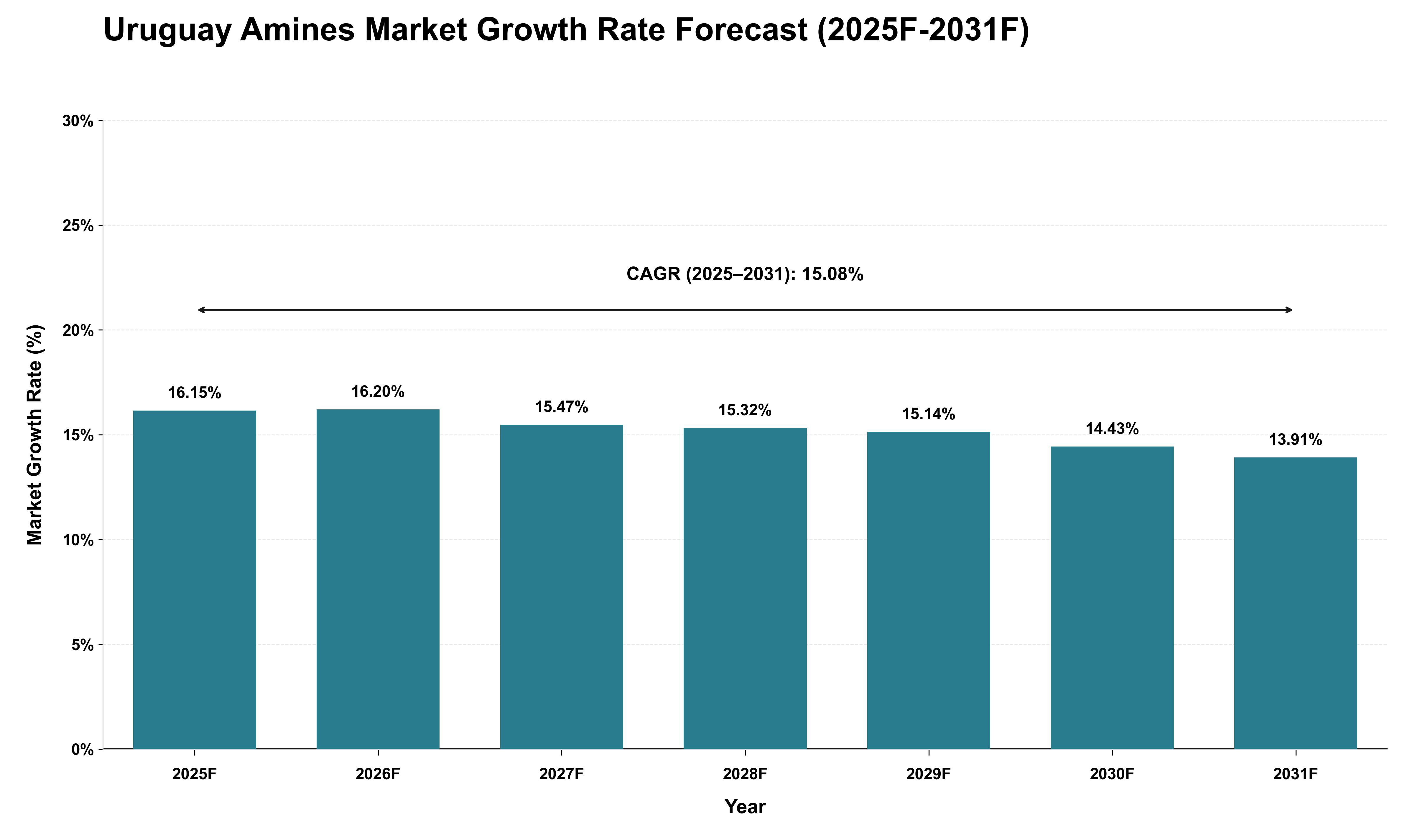 Uruguay Amines Market Growth Rate Analysis (2025 - 2031)