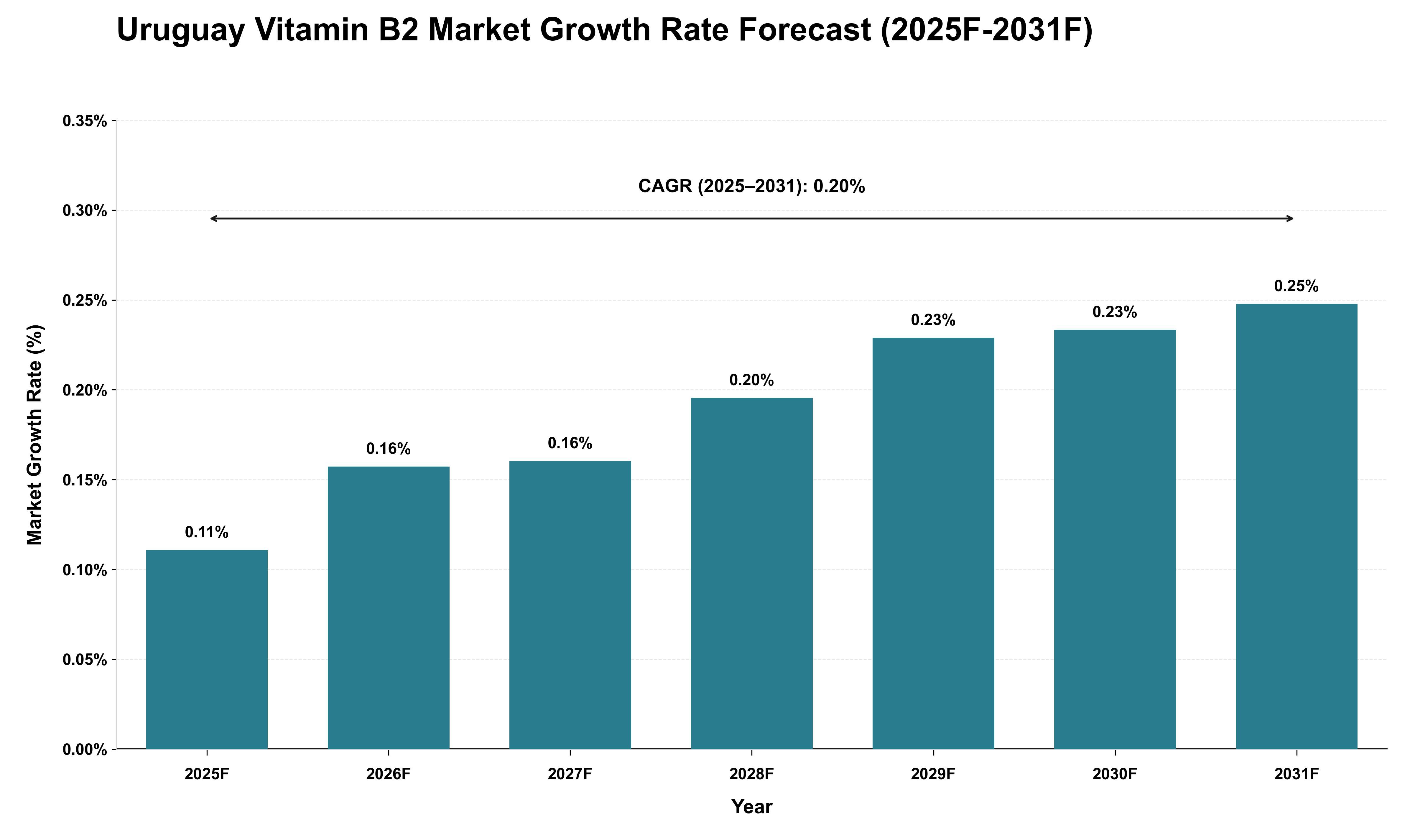 Uruguay Vitamin B2 Market Growth Rate Analysis (2025 - 2031)