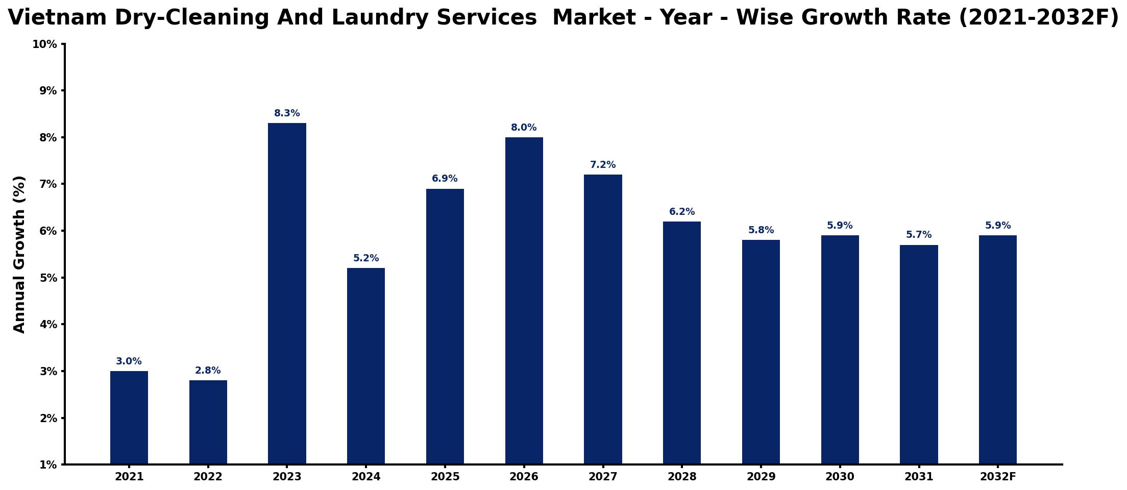 Vietnam Dry-Cleaning And Laundry Services Market Year-wise Growth Rate and Key Drivers