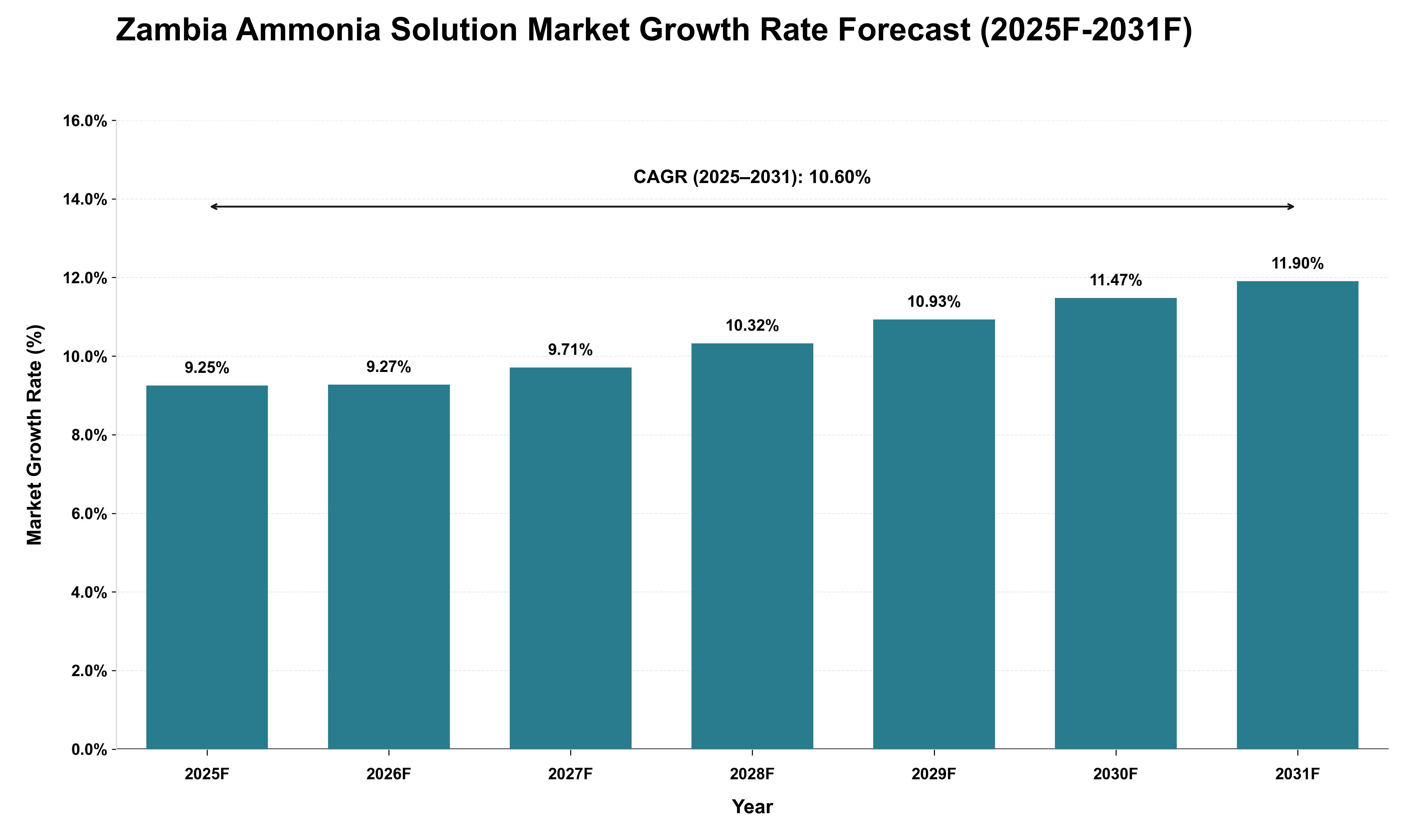 Zambia Ammonia Solution Market Growth Rate Analysis (2025 - 2031)