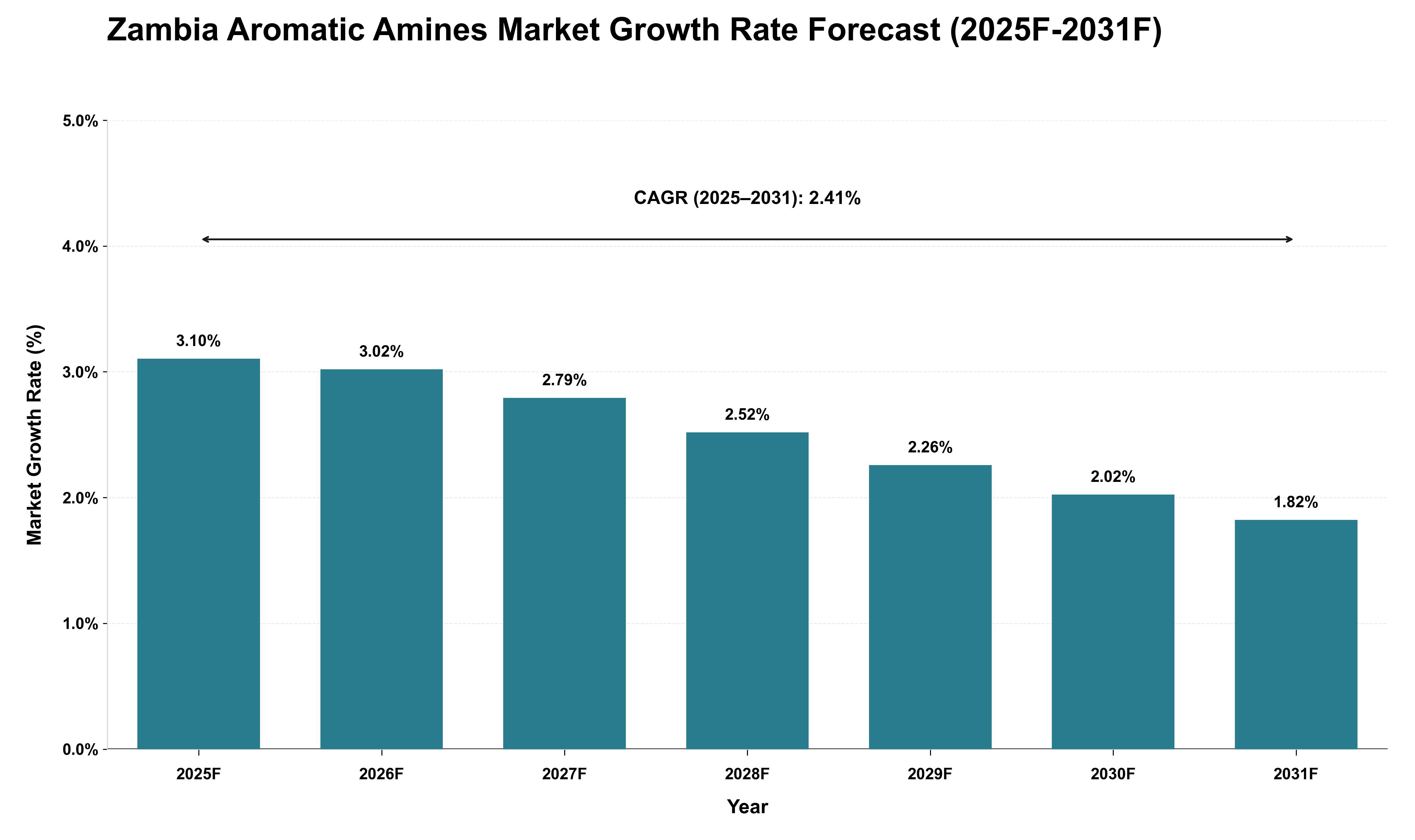 Zambia Aromatic Amines Market Growth Rate Analysis (2025 - 2031)