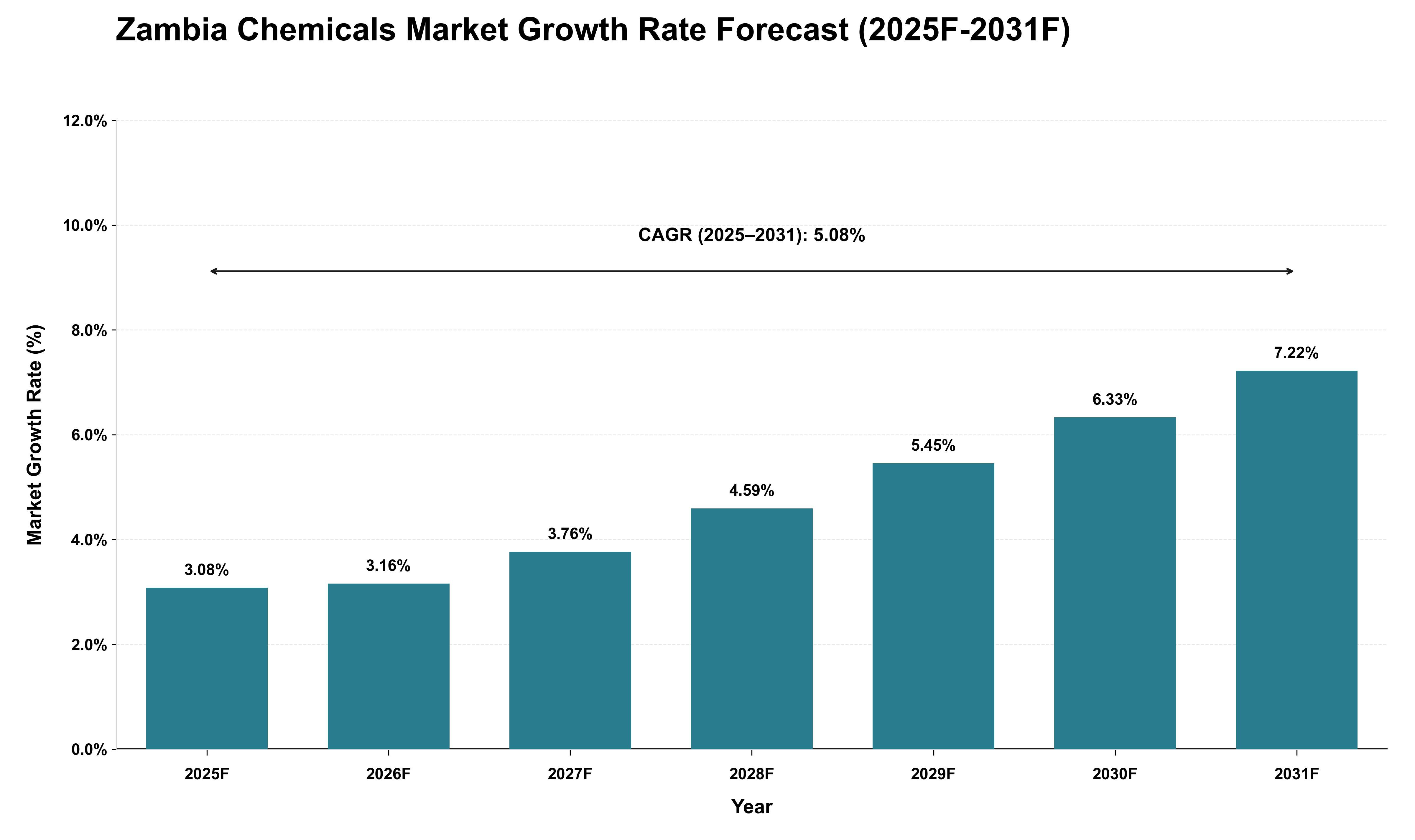 Zambia Chemicals Market Growth Rate Analysis (2025 - 2031)