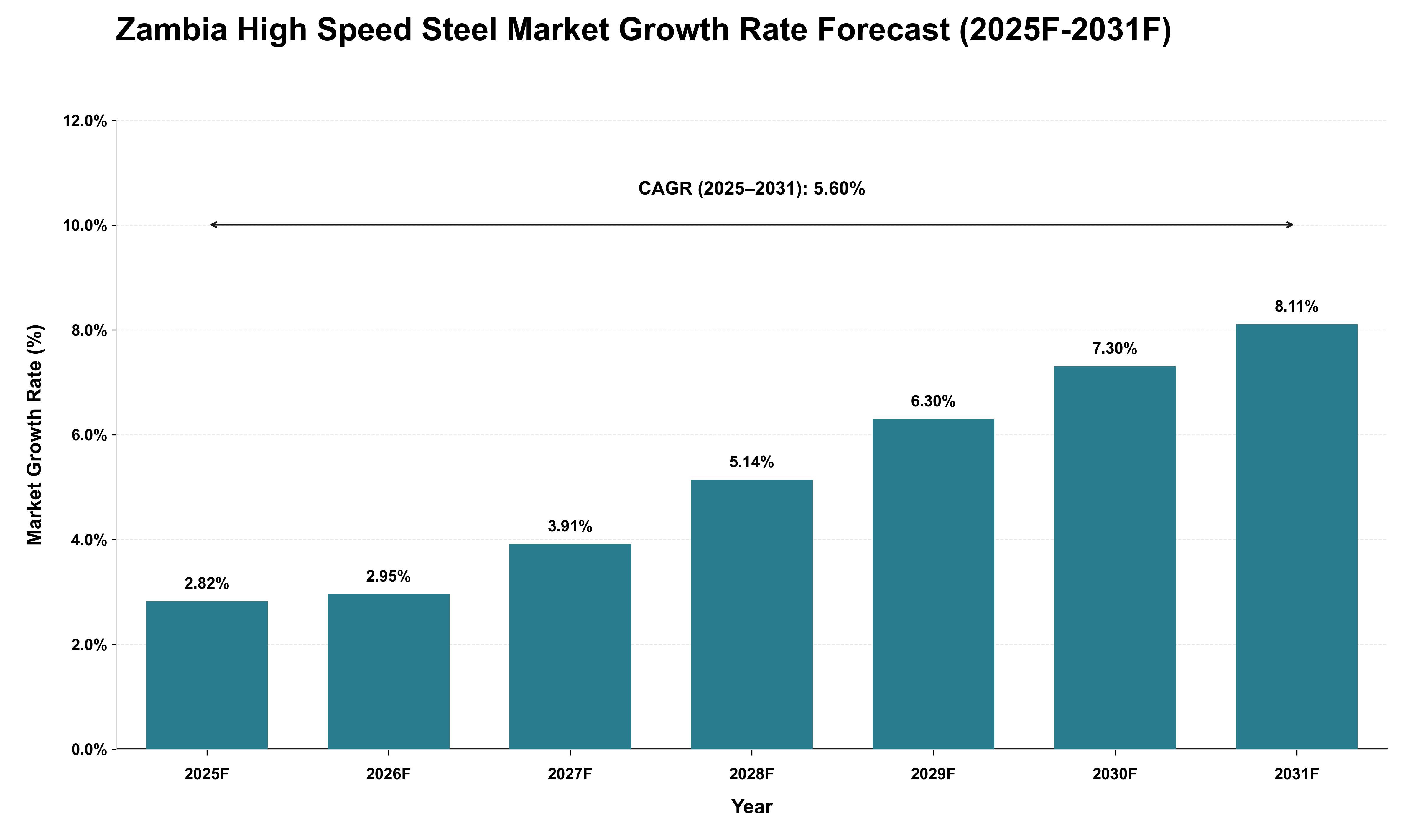 Zambia High Speed Steel Market Growth Rate Analysis (2025 - 2031)