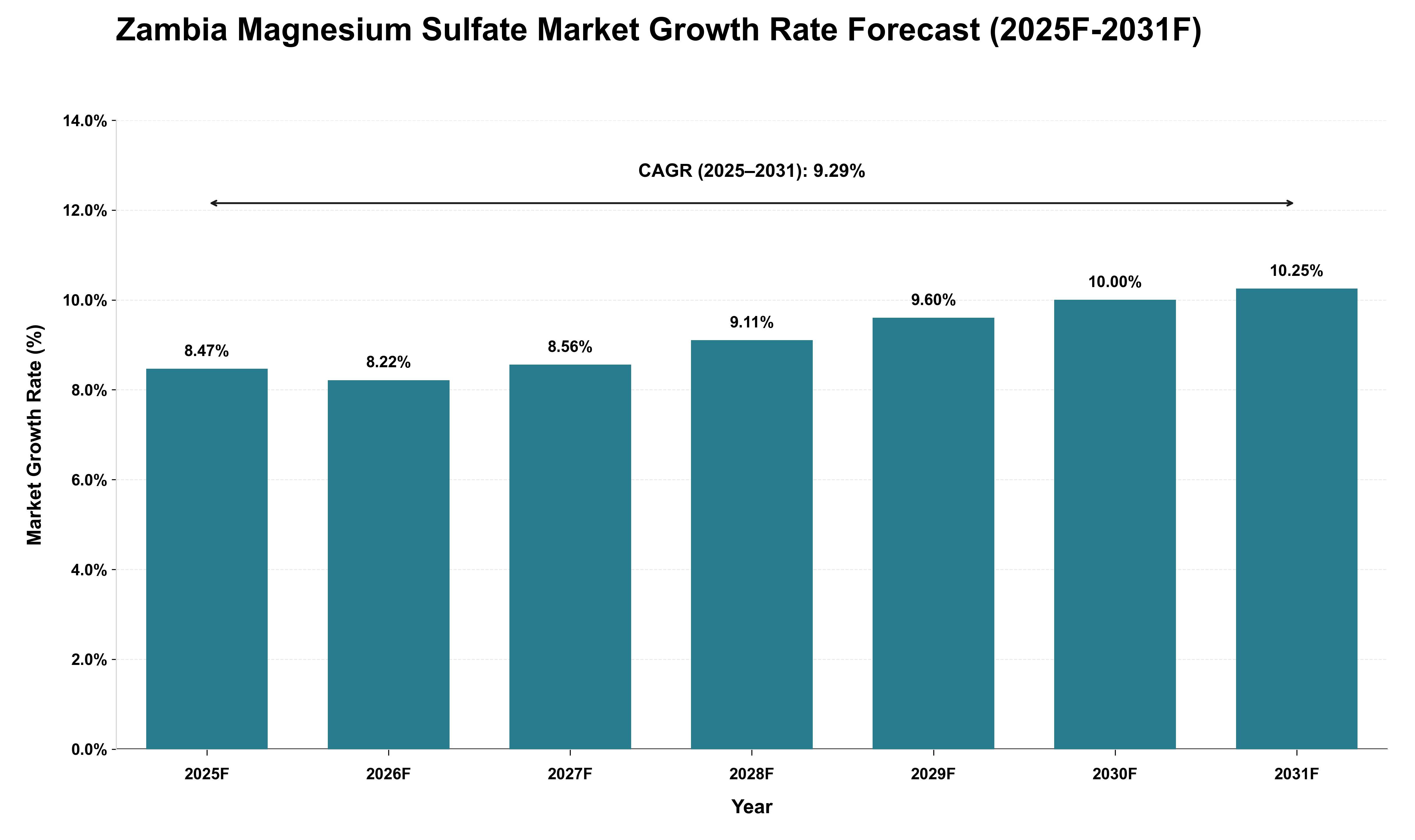 Zambia Magnesium Sulfate Market Growth Rate Analysis (2025 - 2031)