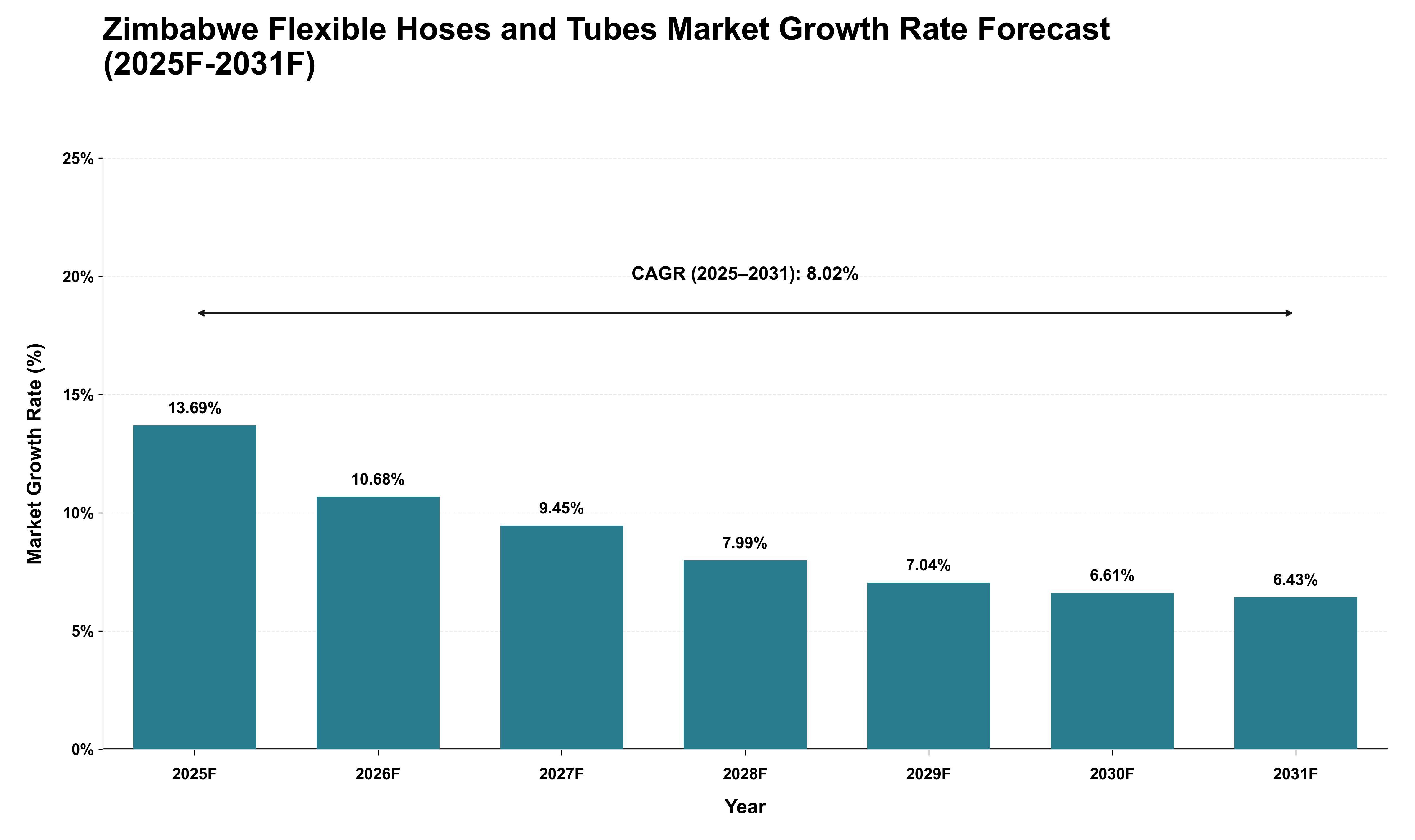 Zimbabwe Flexible Hoses and Tubes Market Growth Rate Analysis (2025 - 2031)