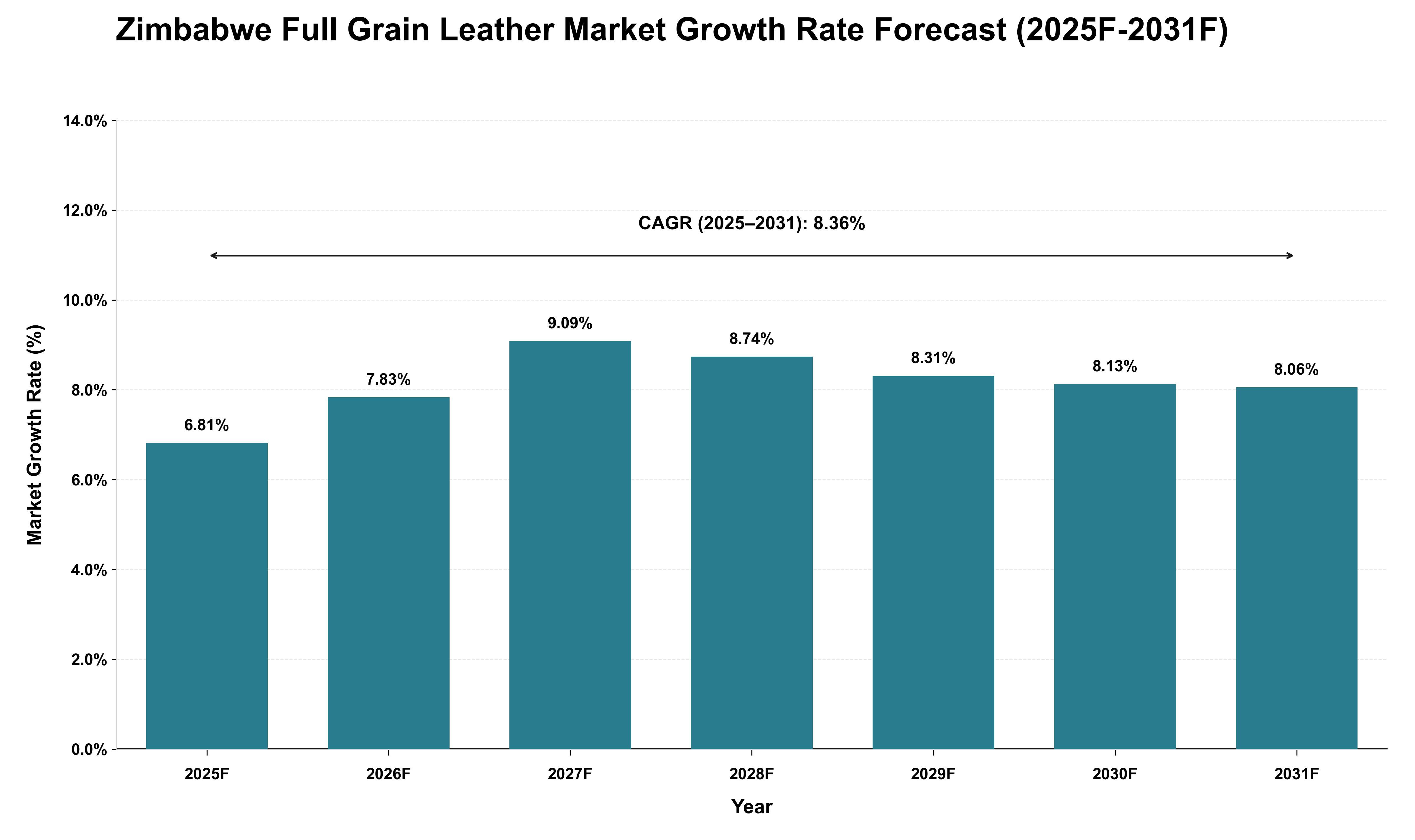 Zimbabwe Full Grain Leather Market Growth Rate Analysis (2025 - 2031)