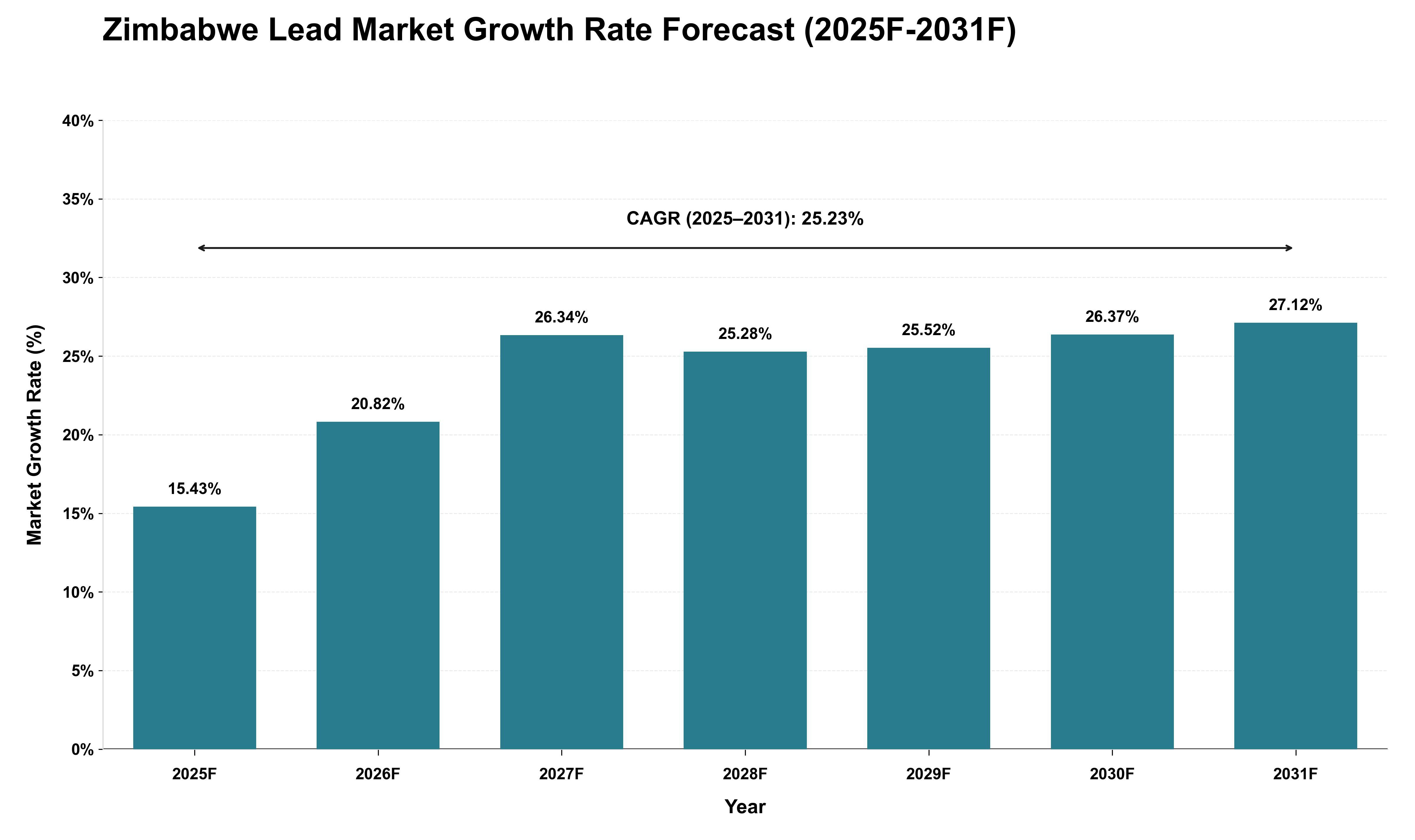 Zimbabwe Lead Market Growth Rate Analysis (2025 - 2031)