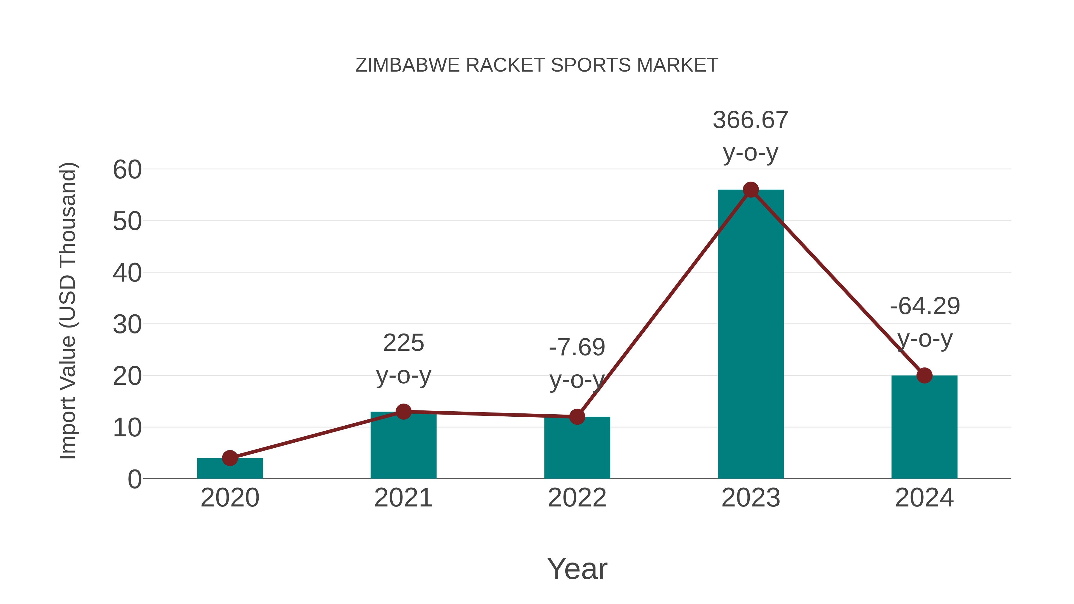 Zimbabwe Racket Sports Market: Import Trend Analysis