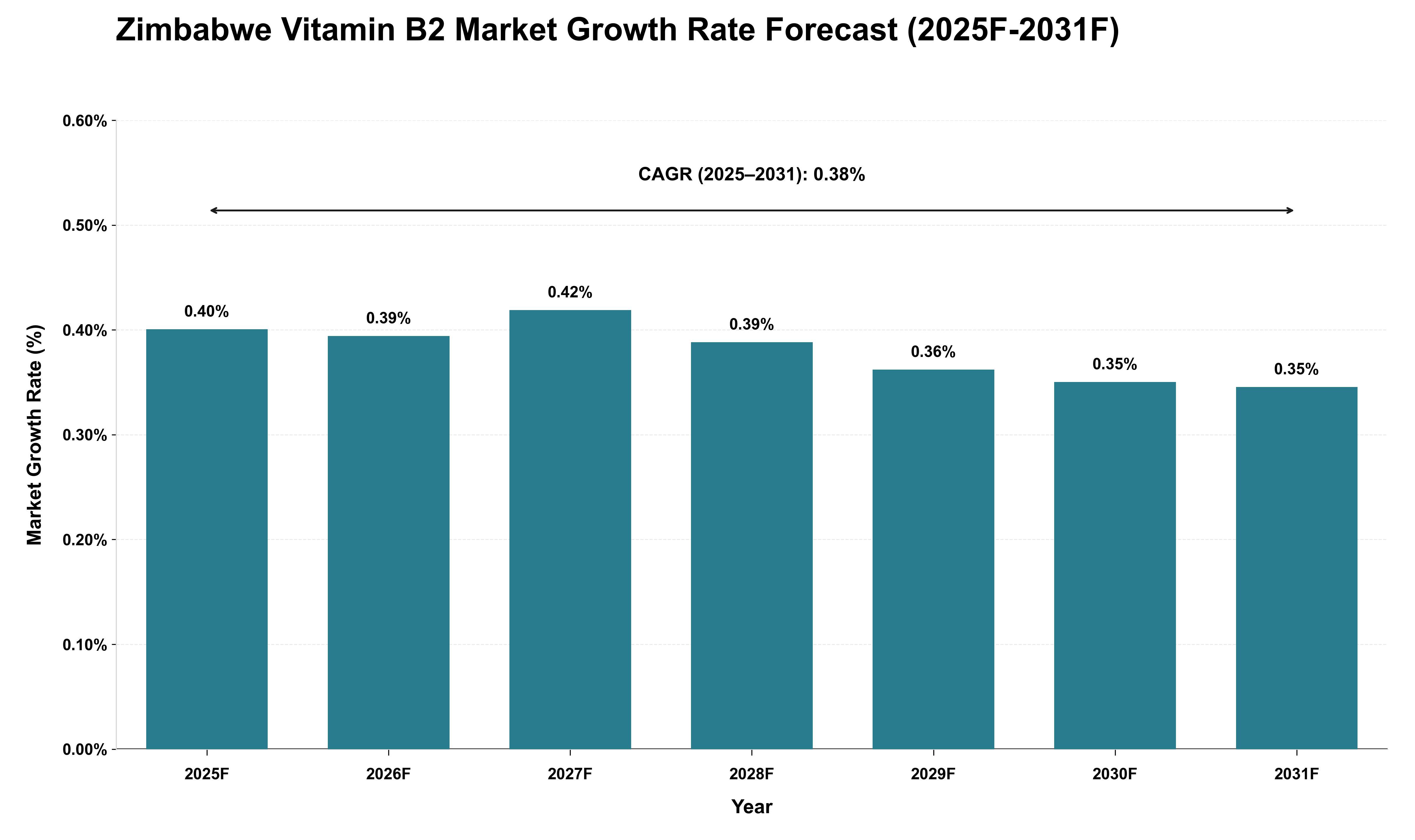 Zimbabwe Vitamin B2 Market Growth Rate Analysis (2025 - 2031)
