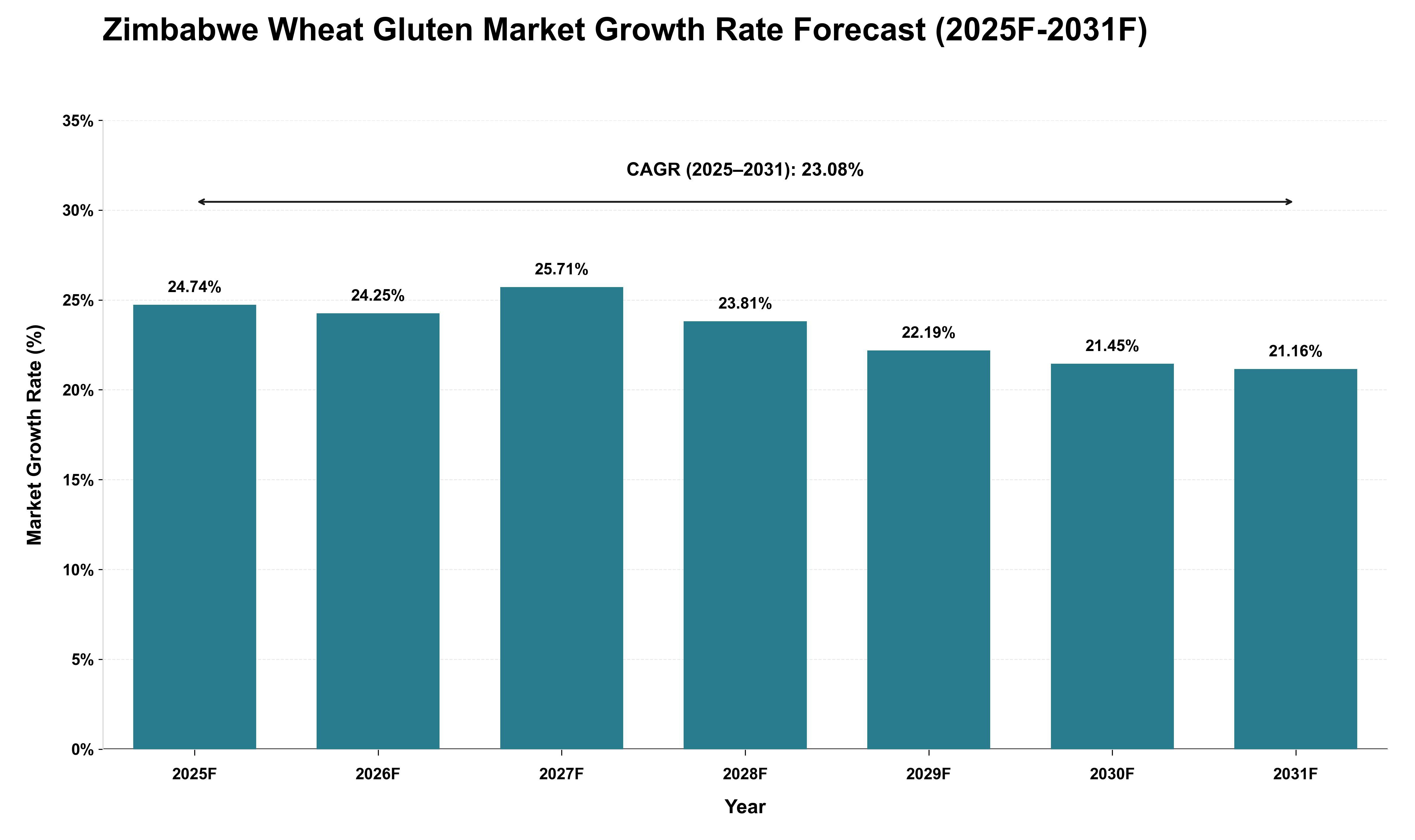 Zimbabwe Wheat Gluten Market Growth Rate Analysis (2025 - 2031)